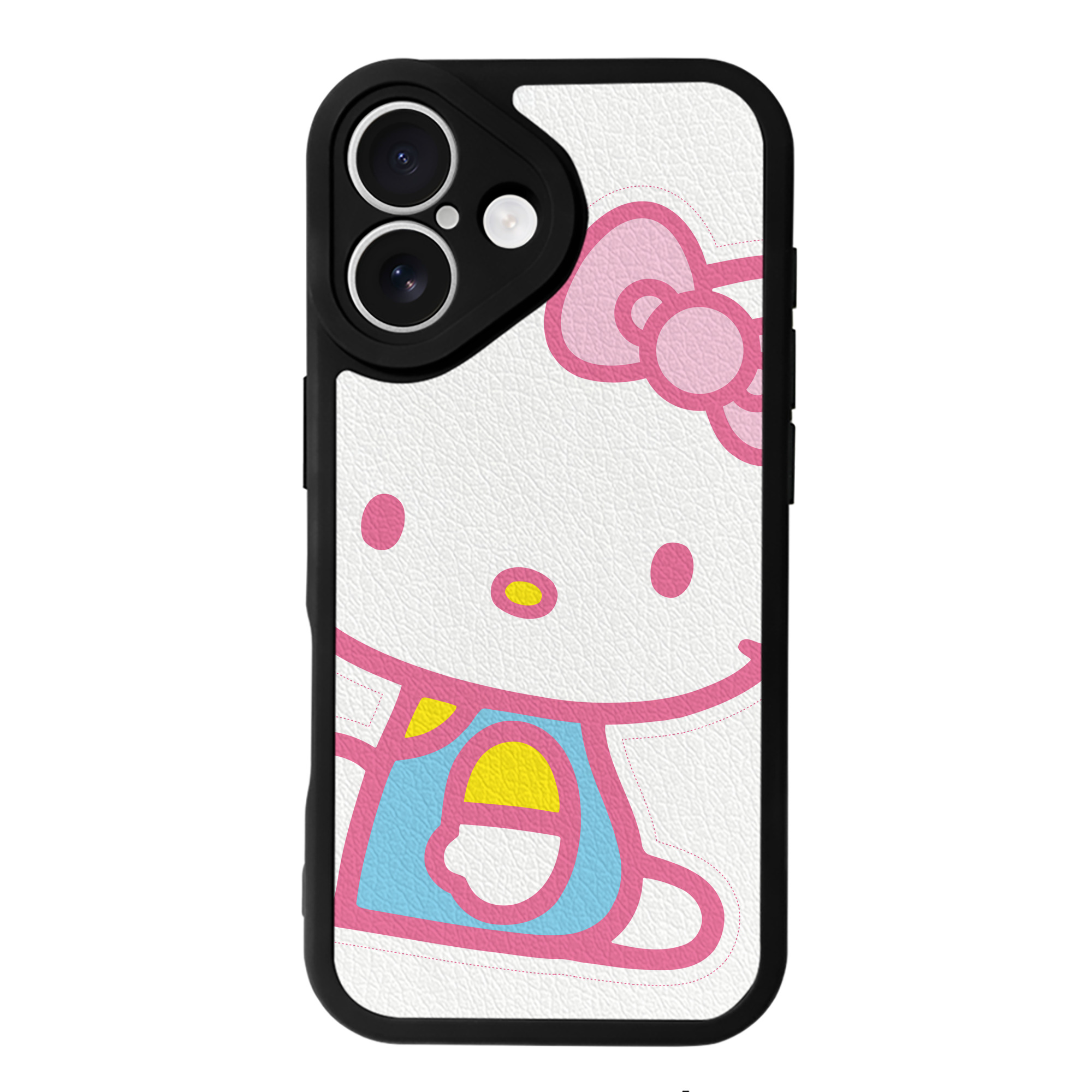（画像用） Hello Kitty ハローキティ 【iPhone 16シリーズ対応】シリコンスマホケース（レザー調） 材質：シリコン